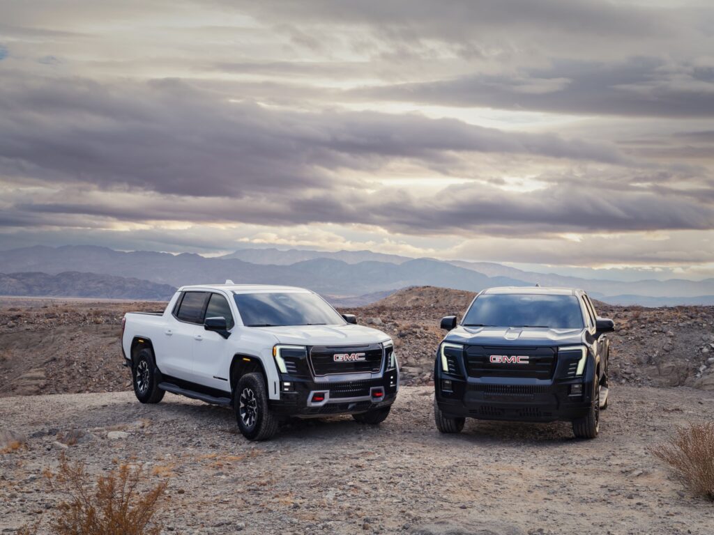 2026 GMC Sierra EV at4 and elevation pack shot