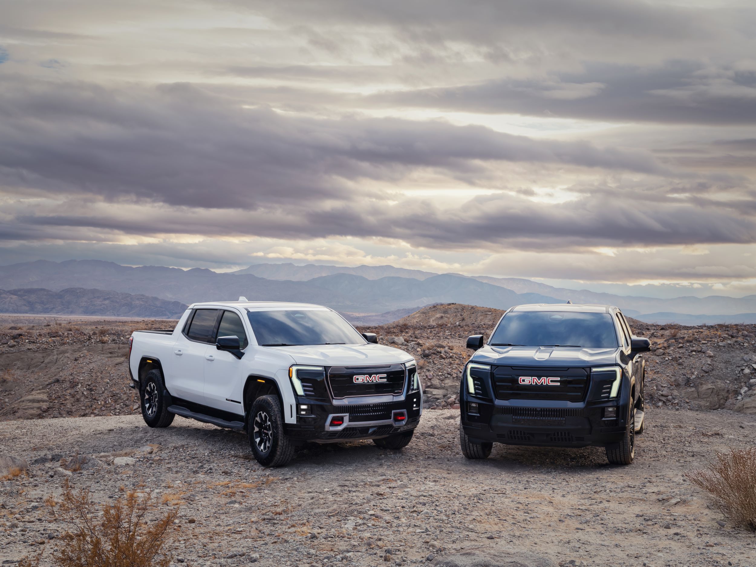 2026 GMC Sierra EV at4 and elevation pack shot