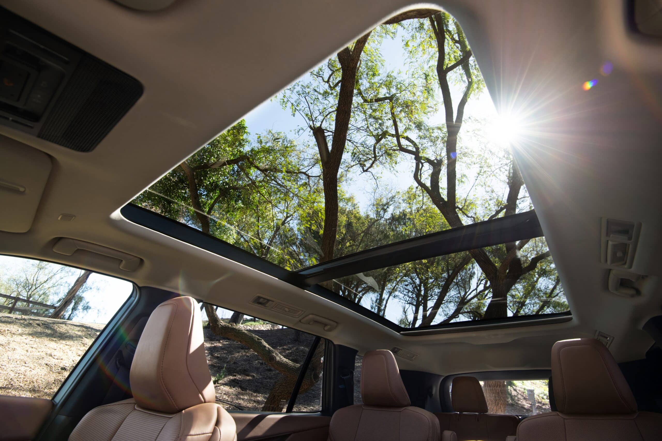 2027 Lexus TZ internal showing sun roof
