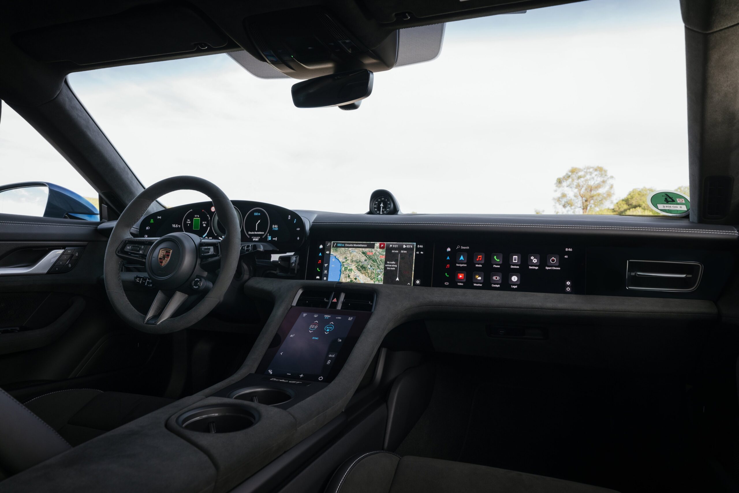 2026 Porsche Taycan electric internal dashboard