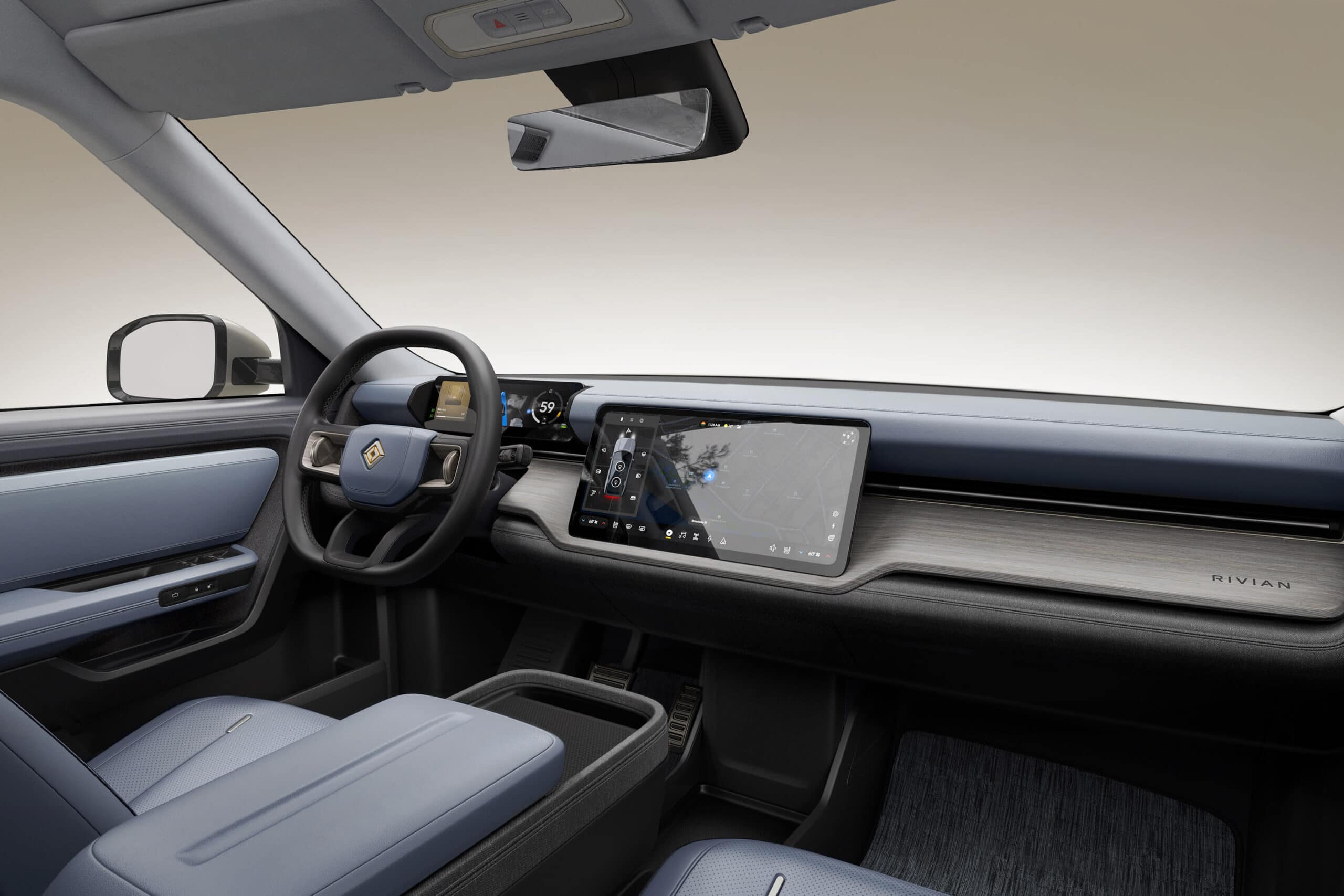 Rivian R2 internal dashboard view