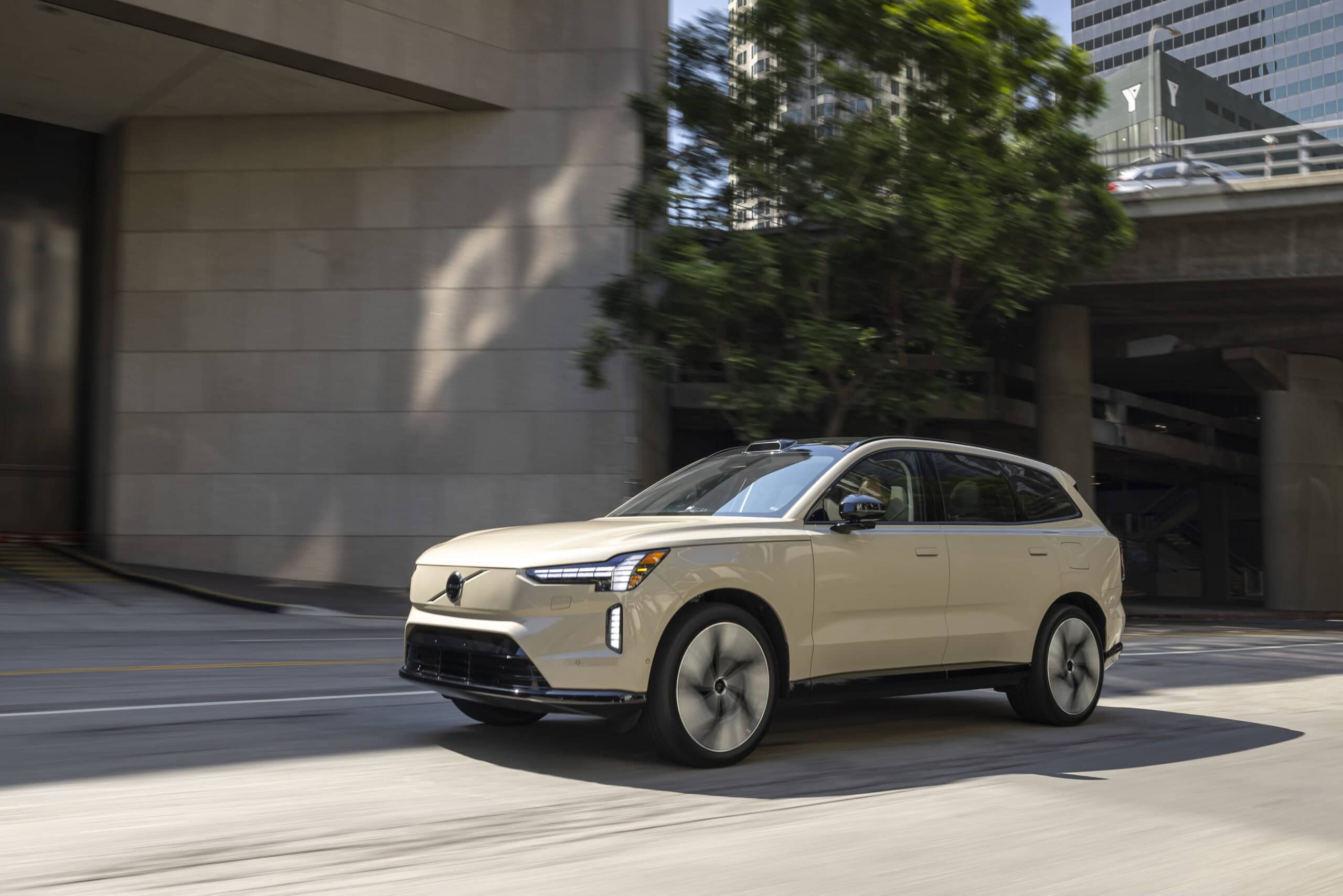 Volvo EX90 three-row electric luxury SUV exterior