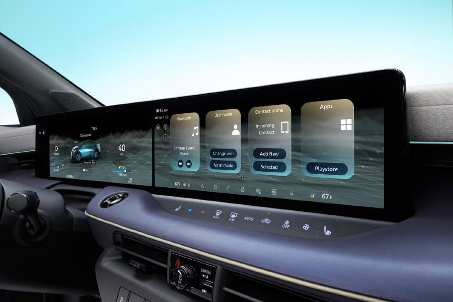 2026 Nissan Leaf infotainment screen showing the app menu