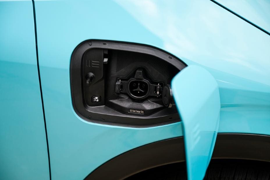 2026 Nissan Leaf native NACS charge port on the front passenger side
